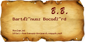 Bartánusz Bocsárd névjegykártya